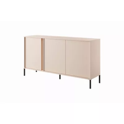 Široká komoda s dvierkami 153 cm SLOCOMB - béžová