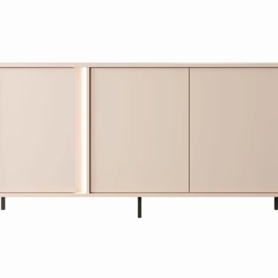Široká komoda s dvierkami 153 cm SLOCOMB - béžová