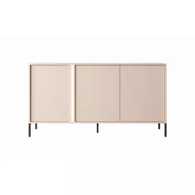 Široká komoda s dvierkami 153 cm SLOCOMB - béžová