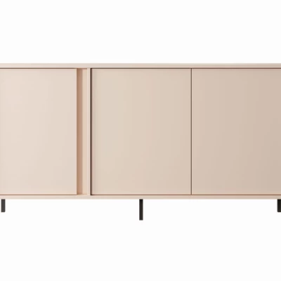 Široká komoda s dvierkami 153 cm SLOCOMB - béžová