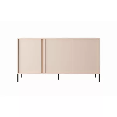 Široká komoda s dvierkami 153 cm SLOCOMB - béžová