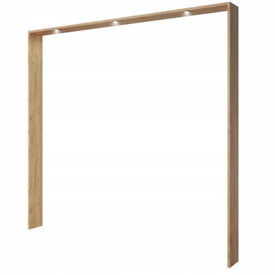 Veľká šatníková skriňa 230 cm HELFIN - dub kraft zlatý / biela