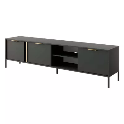 Široký TV stolík 203 cm HARTSELE - antracitový