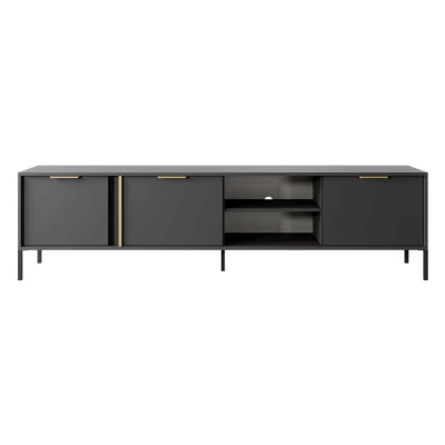 Široký TV stolík 203 cm HARTSELE - antracitový