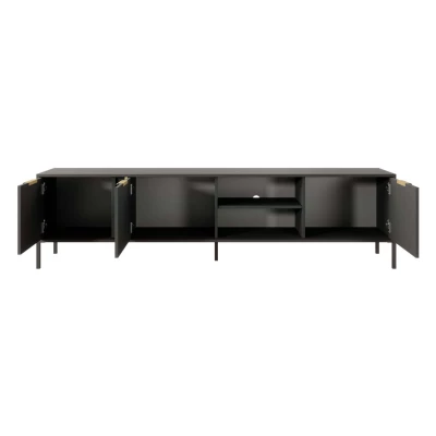 Široký TV stolík 203 cm HARTSELE - antracitový