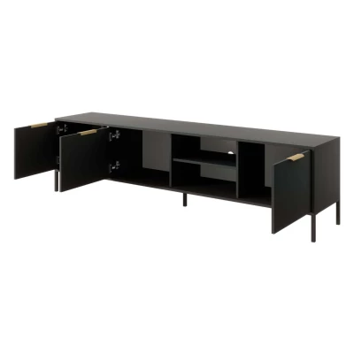 Široký TV stolík 203 cm HARTSELE - antracitový