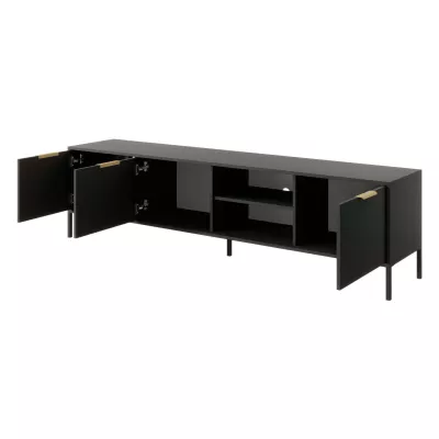Široký TV stolík 203 cm HARTSELE - antracitový