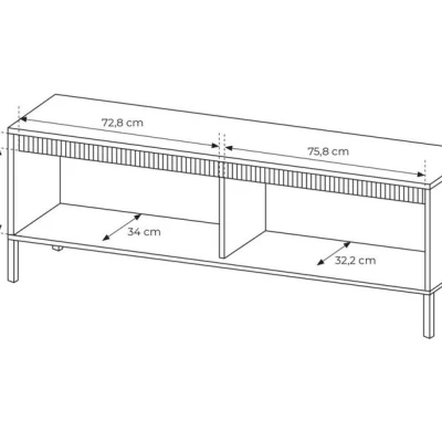 TV stolík 153 cm MOULTON - béžový