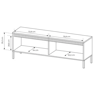 TV stolík 153 cm MOULTON - béžový
