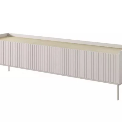 Široký TV stolík 181 cm MATION - dub scandi / béžový