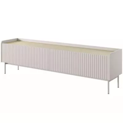 Široký TV stolík 181 cm MATION - dub scandi / béžový