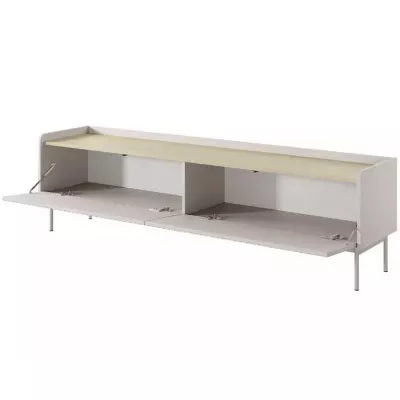 Široký TV stolík 181 cm MATION - dub scandi / béžový