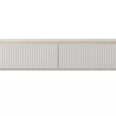 Široký TV stolík 181 cm MATION - dub scandi / béžový