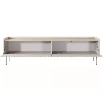 Široký TV stolík 181 cm MATION - dub scandi / béžový