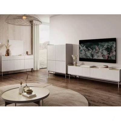 TV stolík 153 cm MATION - dub scandi / béžový