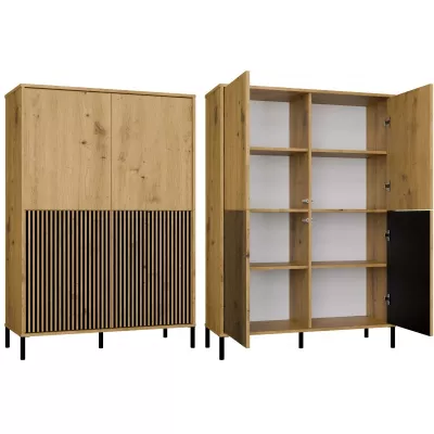 Štvordverová policová skriňa 104 cm ELBA - dub artisan