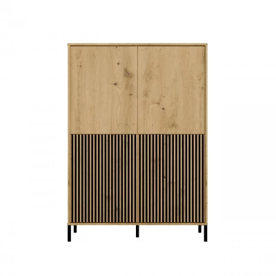 Štvordverová policová skriňa 104 cm ELBA - dub artisan