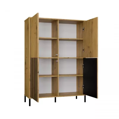 Štvordverová policová skriňa 104 cm ELBA - dub artisan