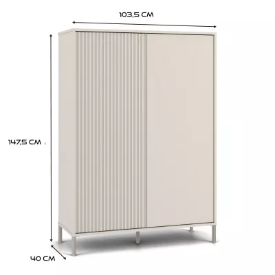 Vysoká policová skriňa 104 cm ELBA - kašmír