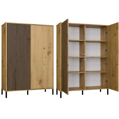Vysoká policová skriňa 104 cm ELBA - dub artisan