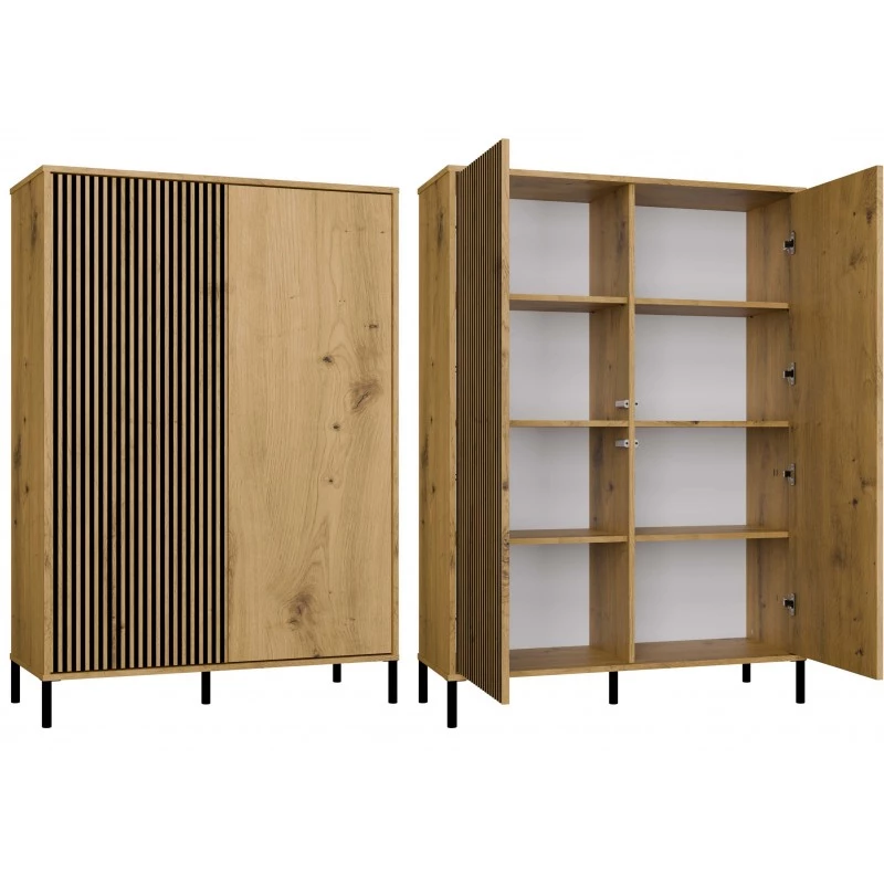 Vysoká policová skriňa 104 cm ELBA - dub artisan