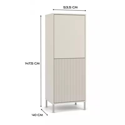 Dvojdverová policová skriňa 54 cm ELBA - kašmír