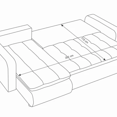 Rozkladacia sedačka s úložným priestorom SANILA - biela ekokoža / antracitová