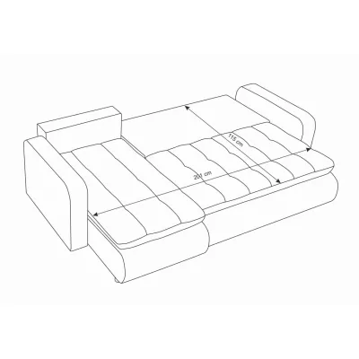 Rozkladacia sedačka s úložným priestorom SANILA - hnedá ekokoža / béžová