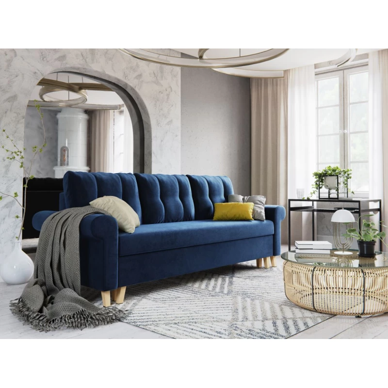 Trojmiestna rozkladacia pohovka NAFETA - modrá