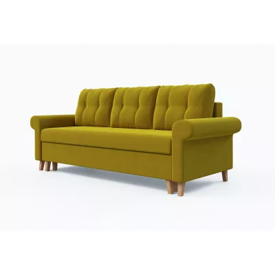 Trojmiestna rozkladacia pohovka NAFETA - žltá