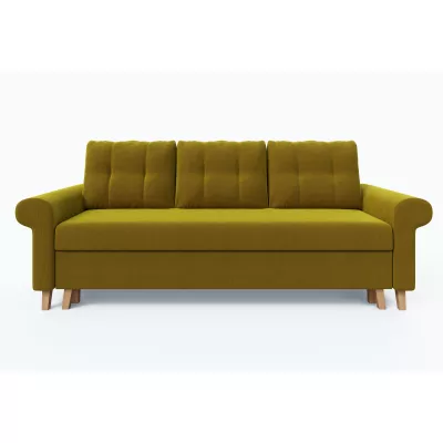 Trojmiestna rozkladacia pohovka NAFETA - žltá