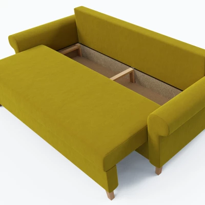 Trojmiestna rozkladacia pohovka NAFETA - žltá