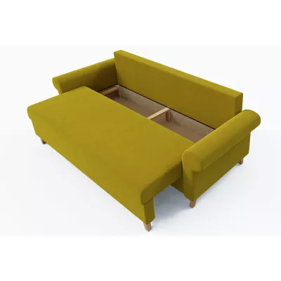 Trojmiestna rozkladacia pohovka NAFETA - žltá