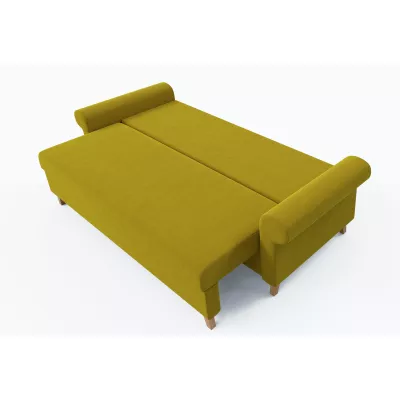 Trojmiestna rozkladacia pohovka NAFETA - žltá