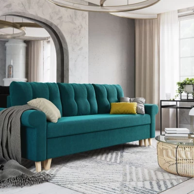 Trojmiestna rozkladacia pohovka NAFETA - tyrkysová