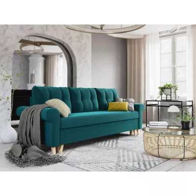 Trojmiestna rozkladacia pohovka NAFETA - tyrkysová