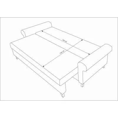 Trojmiestna rozkladacia pohovka NAFETA - tyrkysová