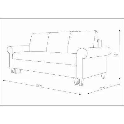 Trojmiestna rozkladacia pohovka NAFETA - žltá