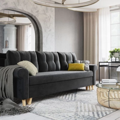 Trojmiestna rozkladacia pohovka NAFETA - grafitová 2