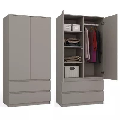 Šatníková skriňa do predsiene 90 cm TAAVI - šedá