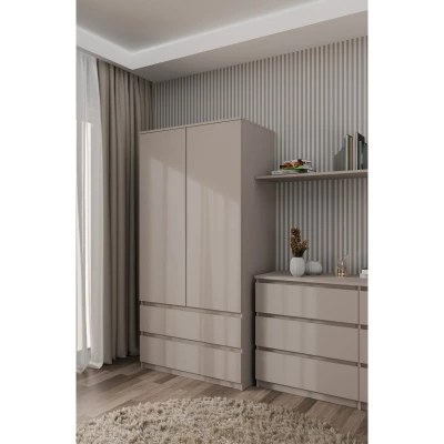 Šatníková skriňa do predsiene 90 cm TAAVI - šedá
