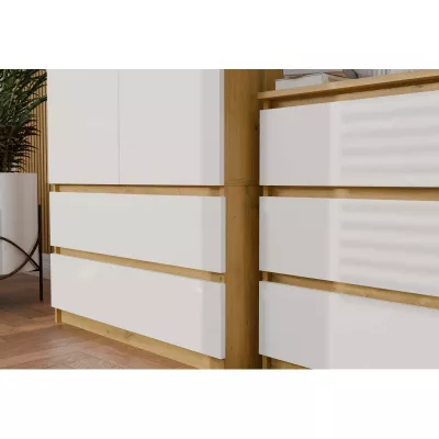 Šatníková skriňa do predsiene 90 cm TAAVI - dub artisan / biela