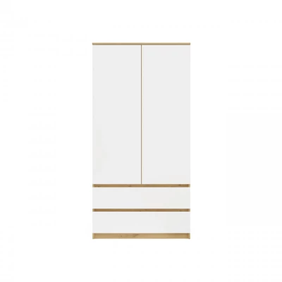Šatníková skriňa do predsiene 90 cm TAAVI - dub artisan / biela