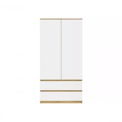 Šatníková skriňa do predsiene 90 cm TAAVI - dub artisan / biela