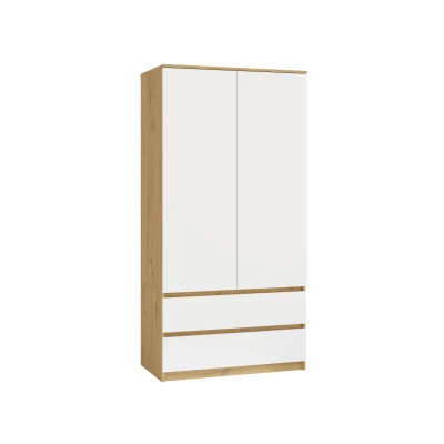 Šatníková skriňa do predsiene 90 cm TAAVI - dub artisan / biela