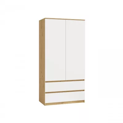 Šatníková skriňa do predsiene 90 cm TAAVI - dub artisan / biela