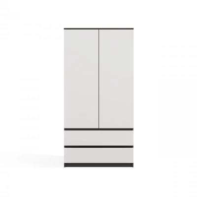 Šatníková skriňa do predsiene 90 cm TAAVI - antracitová / biela