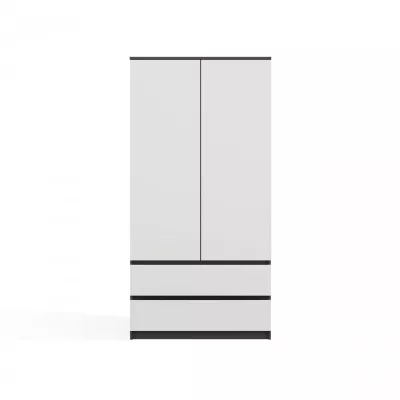Šatníková skriňa do predsiene 90 cm TAAVI - antracitová / biela