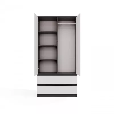 Šatníková skriňa do predsiene 90 cm TAAVI - antracitová / biela