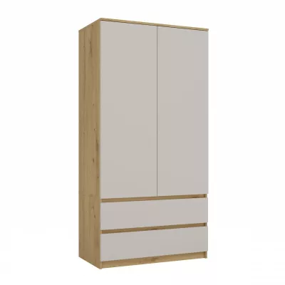 Šatníková skriňa do predsiene 90 cm TAAVI - dub artisan / kašmír